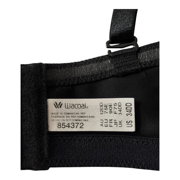 Wacoal 854372 Staying Power wire free strapless bra black size 34DD 34E - Picture 5 of 7